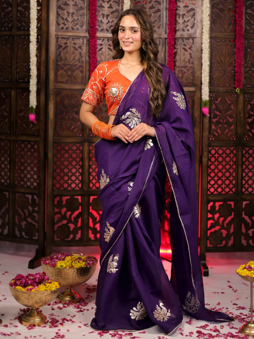 Neel Mayur Chanderi Silk Saree