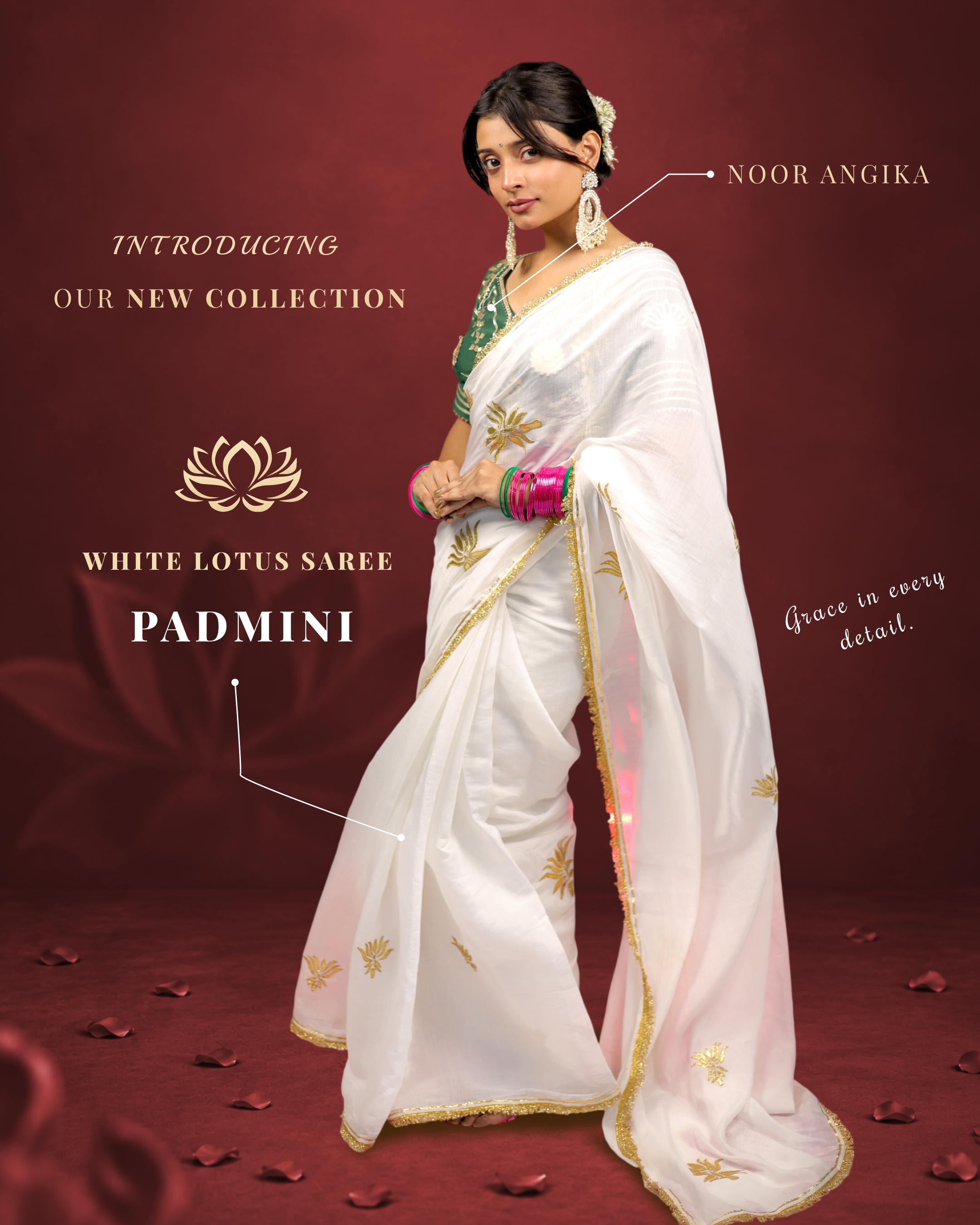 White Saree lookbook Heritage By Aemli ethnic wear